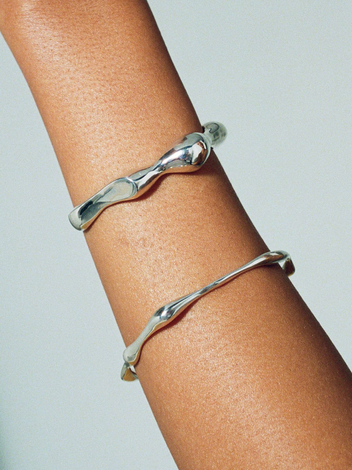 BRANCUSI Cuff Slim in sterling silver on model