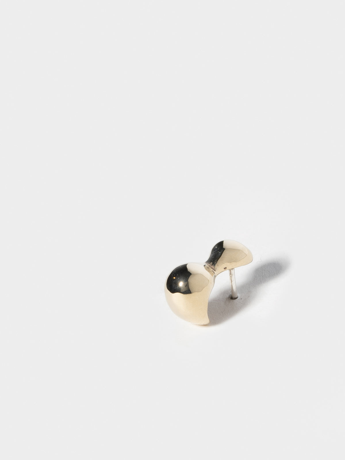 Close up product image of CHAMELLE Stud in 14k Gold (angled view).
