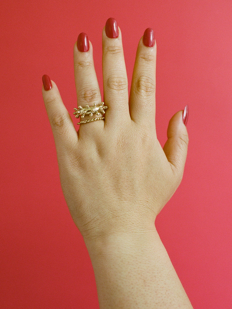 DOTTO RING and DOTTO RING MINI in GOLD by FARIS