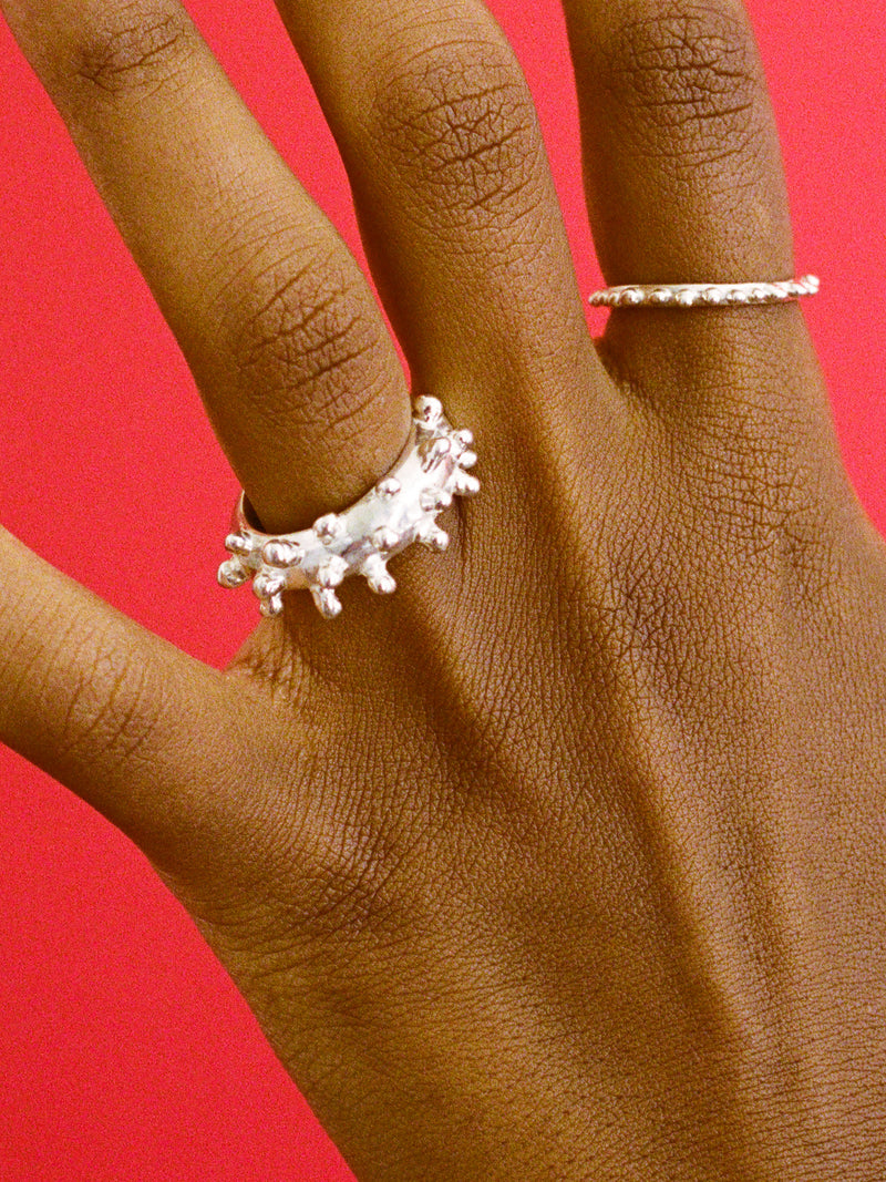 DOTTO RING and DOTTO RING MINI in Silver by FARIS