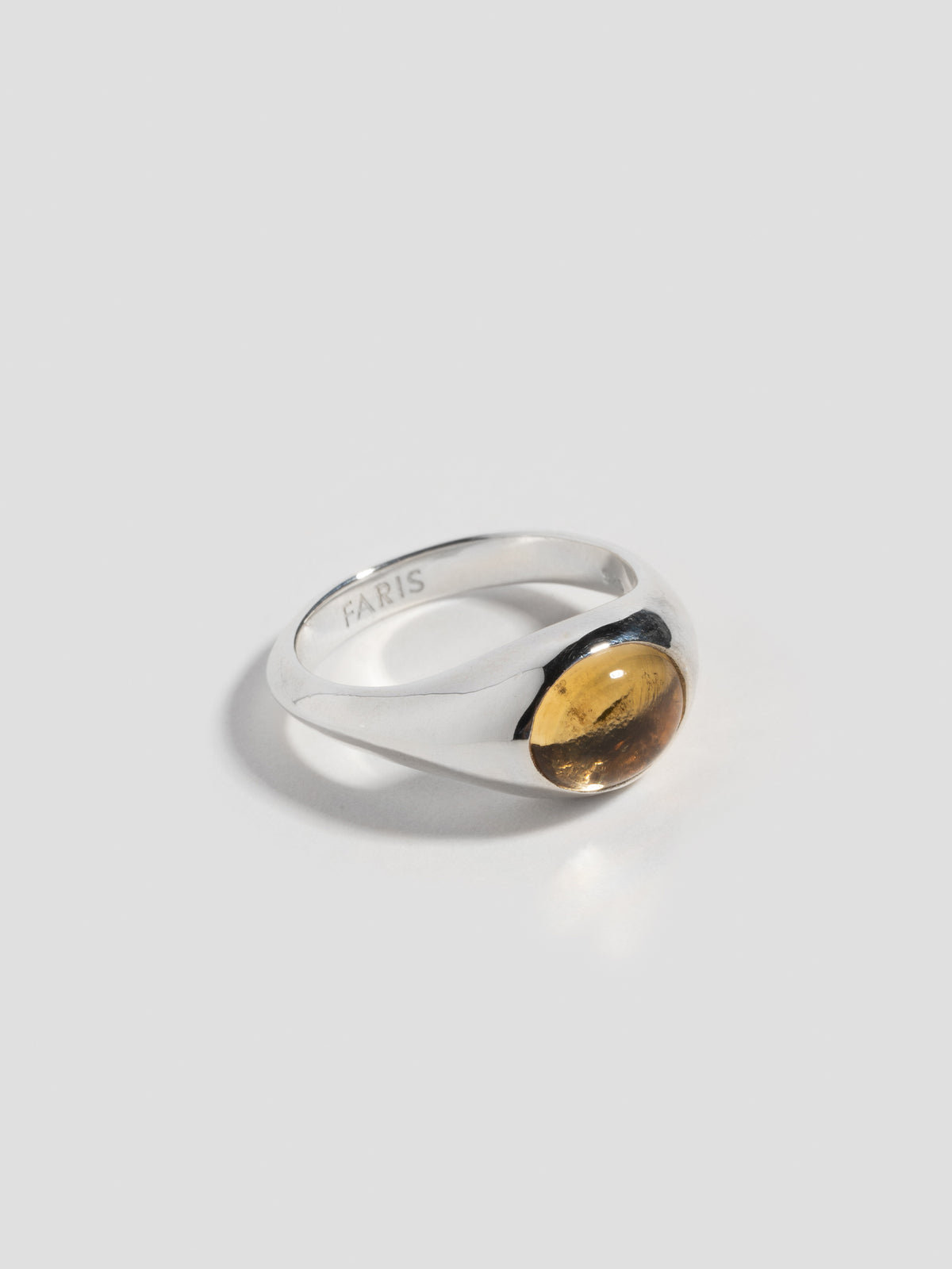FARIS EYE Ring in sterling silver with citrine gem