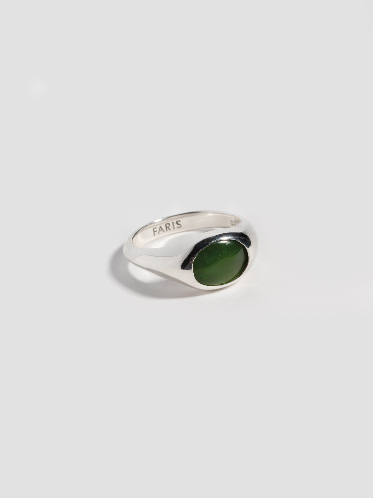 FARIS EYE Ring in sterling silver with jade