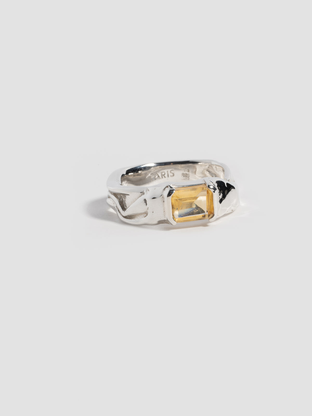FARIS NAST Ring in sterling silver with citrine stone
