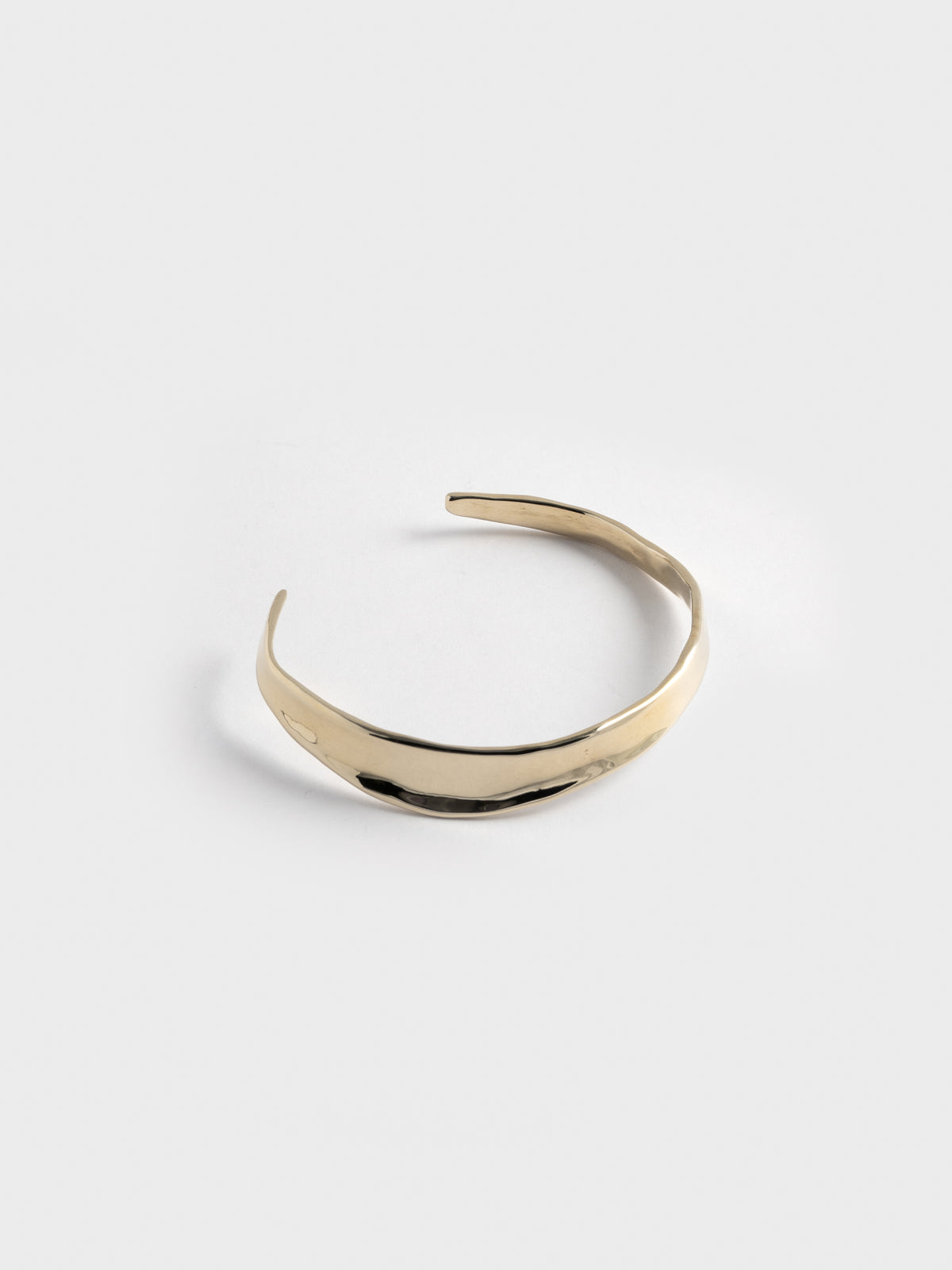 RIVER cuff in gold plated bronze