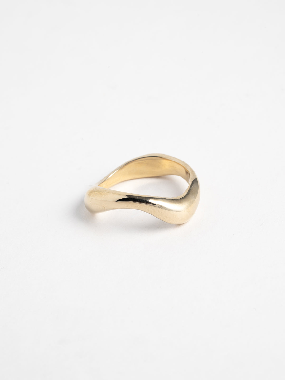 RIVER ring in gold plated bronze