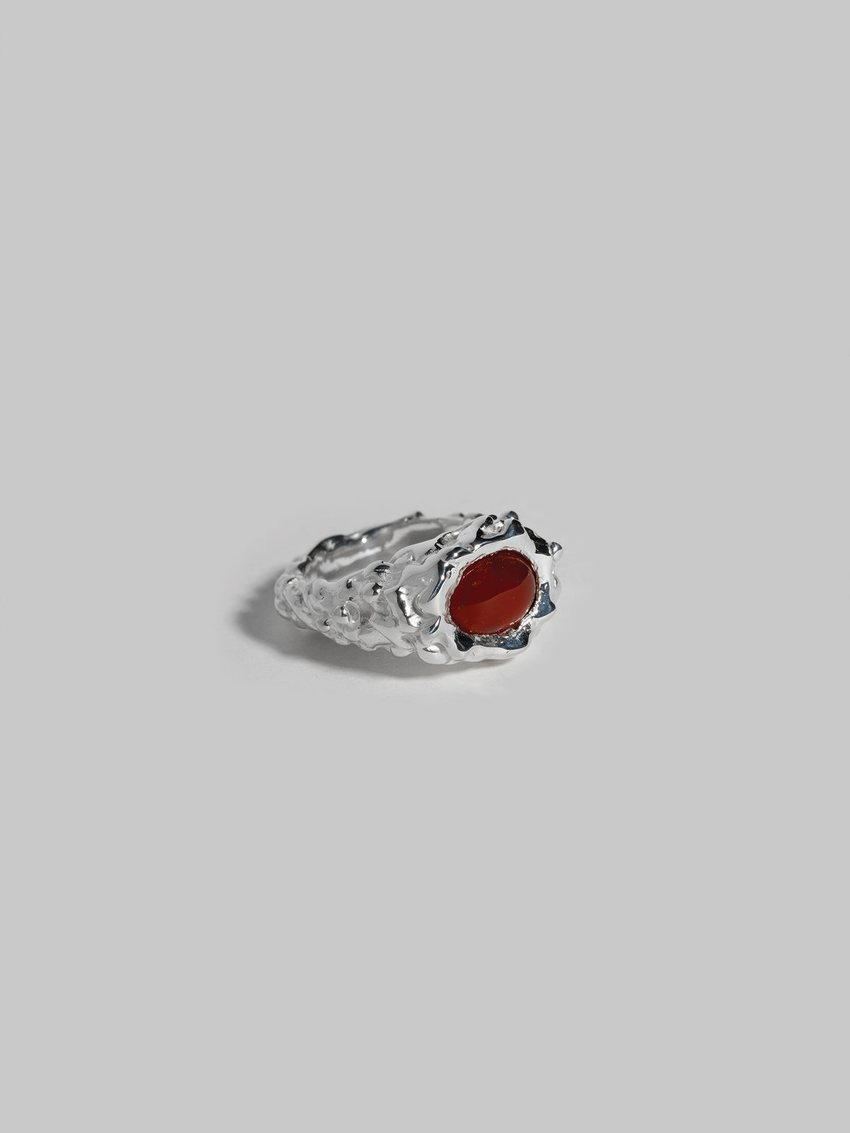 Product image of FARIS ROCA EYE Ring in sterling silver with carnelian