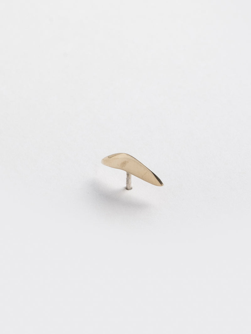 SLICE stud in gold plated bronze