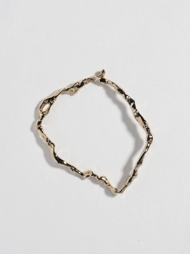 Product image of FARIS DRIP Bracelet in gold-plated bronze. Top view
